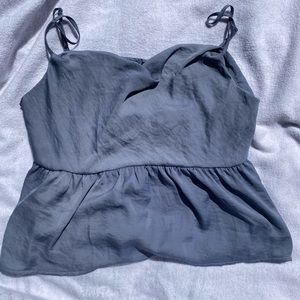 Silky Cowl Neck Babydoll Tank | Size XL